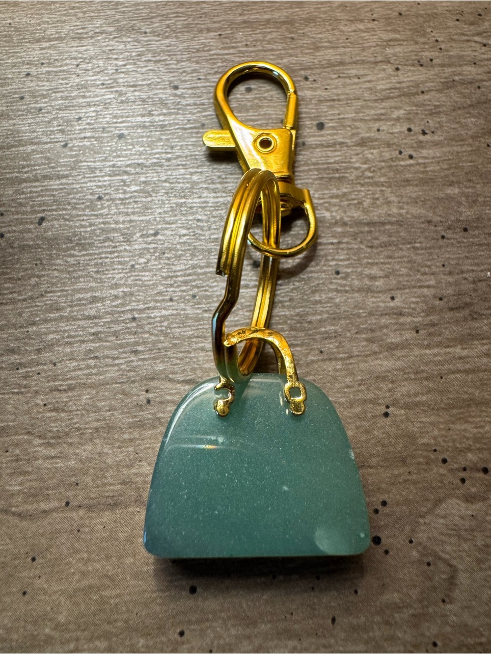 Hand Bag Keychain/Bag Charm with Gold Tone Hardware